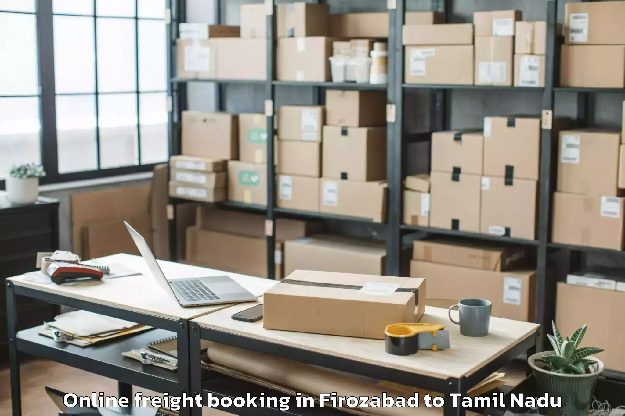 Affordable Firozabad to Nangavalli Online Freight Booking